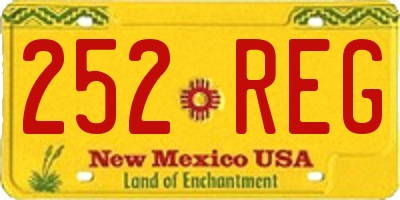 NM license plate 252REG