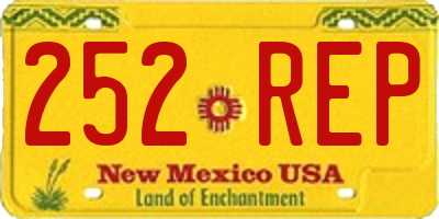 NM license plate 252REP
