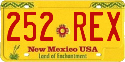NM license plate 252REX