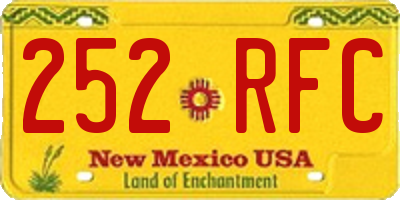NM license plate 252RFC