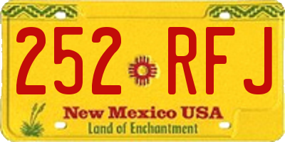 NM license plate 252RFJ