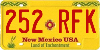 NM license plate 252RFK