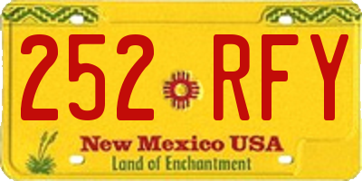 NM license plate 252RFY