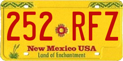 NM license plate 252RFZ