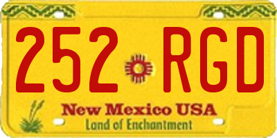 NM license plate 252RGD