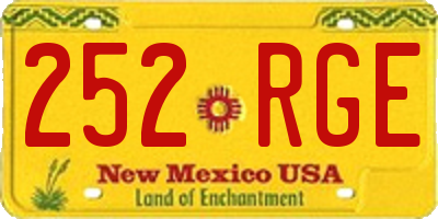 NM license plate 252RGE