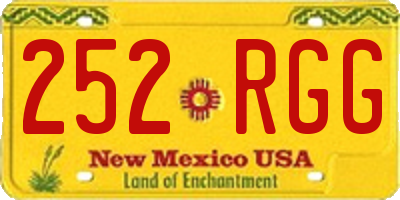 NM license plate 252RGG