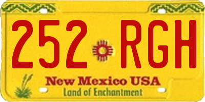 NM license plate 252RGH