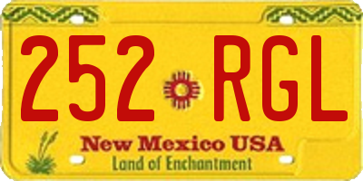 NM license plate 252RGL