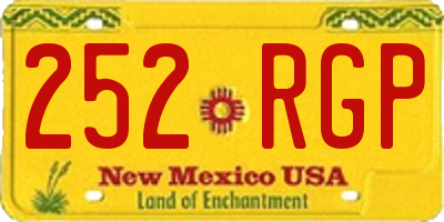 NM license plate 252RGP