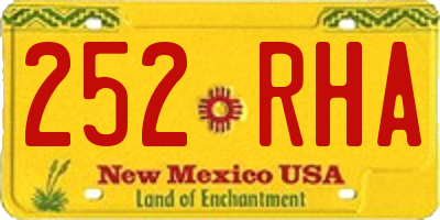 NM license plate 252RHA
