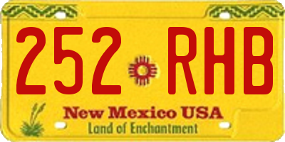 NM license plate 252RHB