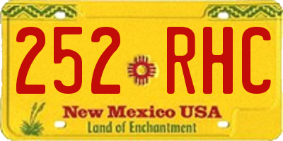 NM license plate 252RHC