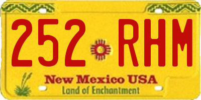 NM license plate 252RHM