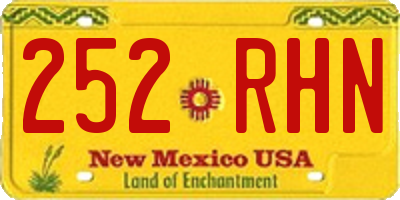 NM license plate 252RHN