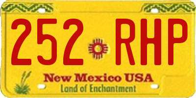 NM license plate 252RHP
