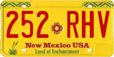 NM license plate 252RHV