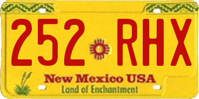 NM license plate 252RHX