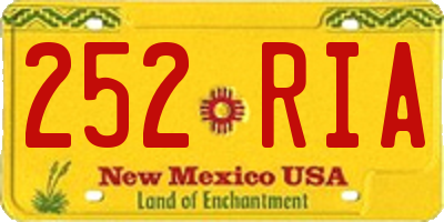 NM license plate 252RIA