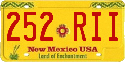 NM license plate 252RII