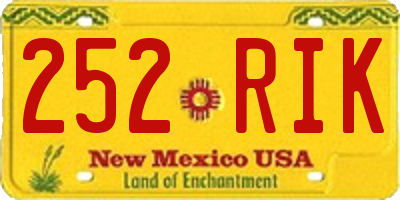 NM license plate 252RIK
