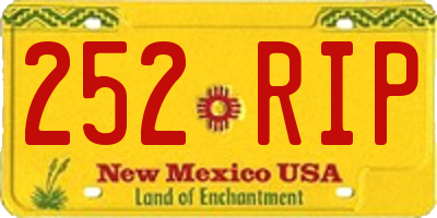 NM license plate 252RIP