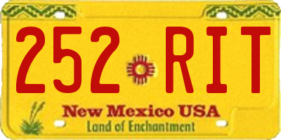 NM license plate 252RIT