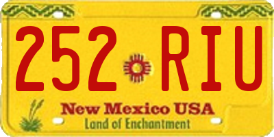 NM license plate 252RIU