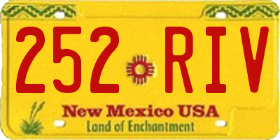 NM license plate 252RIV