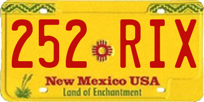 NM license plate 252RIX