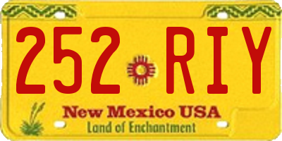 NM license plate 252RIY