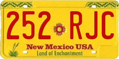 NM license plate 252RJC