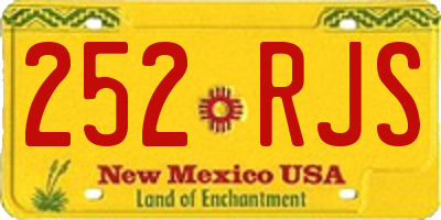 NM license plate 252RJS