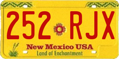 NM license plate 252RJX
