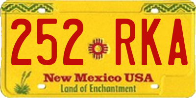 NM license plate 252RKA