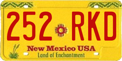 NM license plate 252RKD