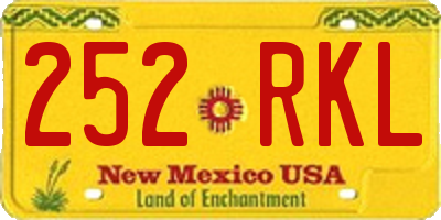 NM license plate 252RKL