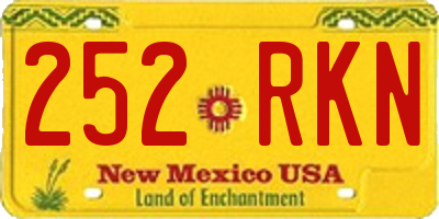 NM license plate 252RKN