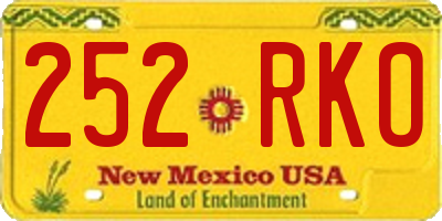 NM license plate 252RKO