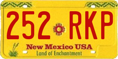 NM license plate 252RKP