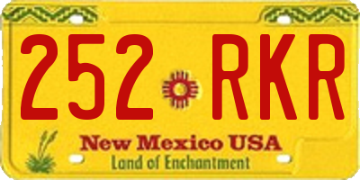 NM license plate 252RKR