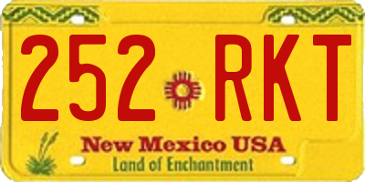 NM license plate 252RKT