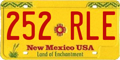 NM license plate 252RLE