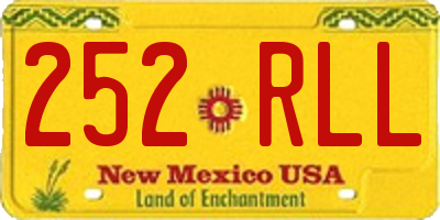 NM license plate 252RLL