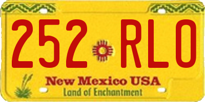 NM license plate 252RLO