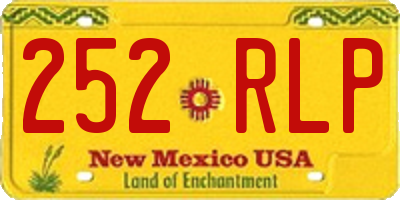 NM license plate 252RLP