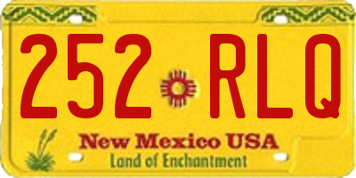 NM license plate 252RLQ
