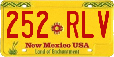 NM license plate 252RLV