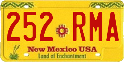 NM license plate 252RMA