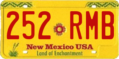 NM license plate 252RMB